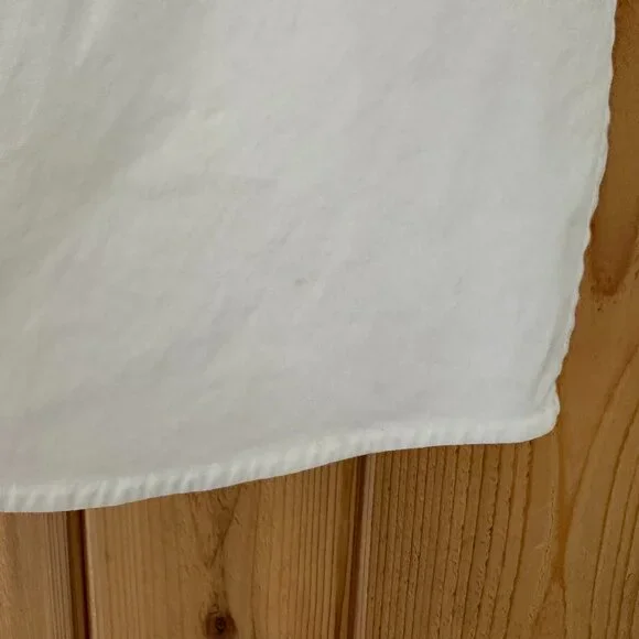 Bottega Veneta Size 4 White Collared Button Down Poplin Shirt with Triangle Back